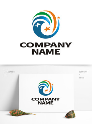 矢量创意多彩线条飘带公司标志 设计灵感与免费资源